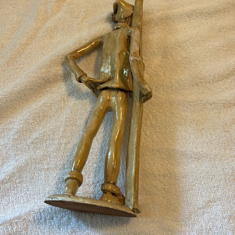 Vintage 12” T Bencini Skier Figurine Statue Signed Italy - Picture 4 of 6